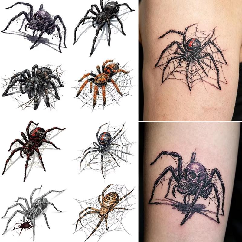 Body Jewelry Waterproof - Temporary Tattoo Stickers 5PCS Spider Design