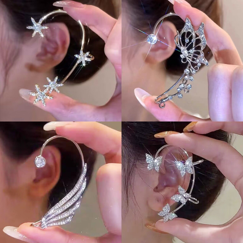 Conch Earring Hoop - Luxury Star Butterfly Clip Earrings Female