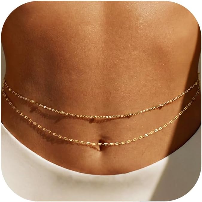 Body Jewelry Waterproof - 14K Gold Plated Waist Chain Women