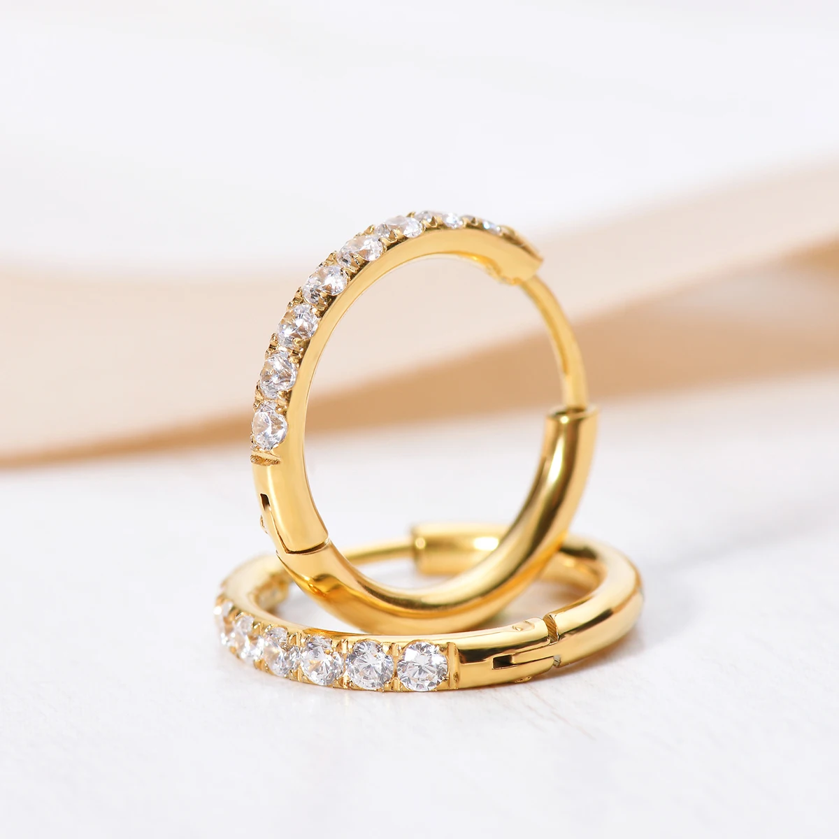 2Pcs Stainless Steel Cz Hoop E - Conch Earring Hoop ulasan dan harga