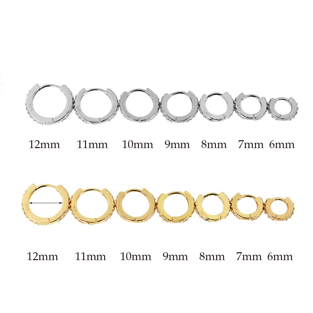 Rainbow CZ Huggies Hoop Earrin - Conch Earring Hoop ulasan dan harga