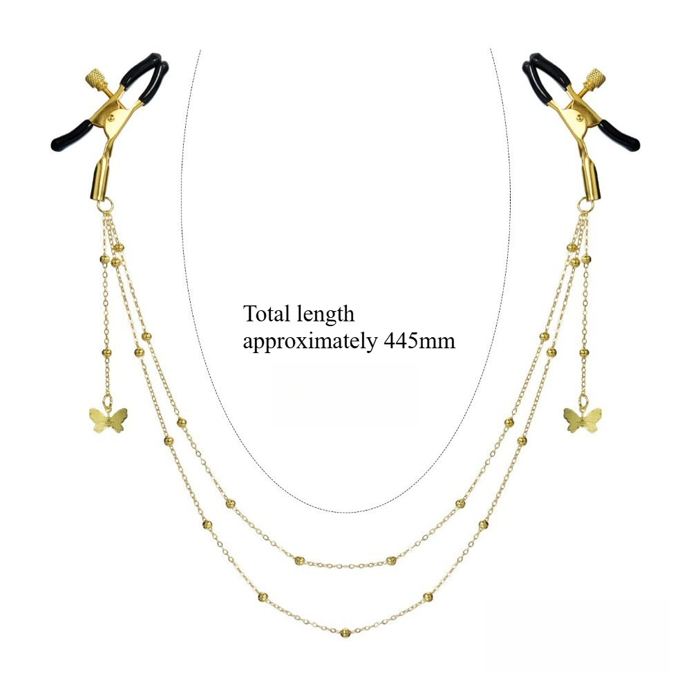 Sexy Butterfly Nipple Clamps C - Body Jewelry Nipple Chain ulasan dan harga