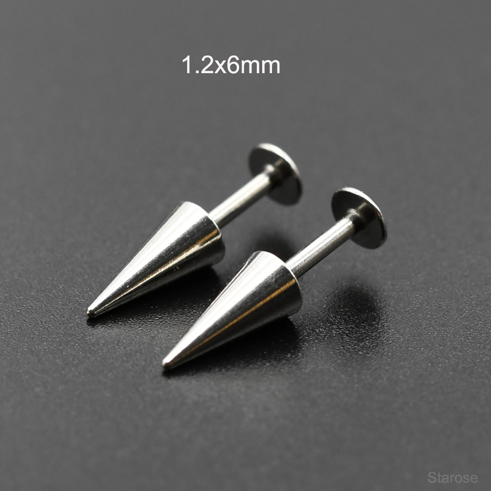 Starose 2Pcs Gothic Cone Stain - Body Jewelry Vertical Labret ulasan dan harga