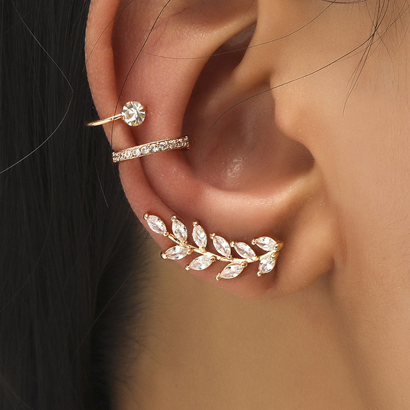Punk Metal Zircon Ear Cuff Ear - Conch Earring Hoop ulasan dan harga