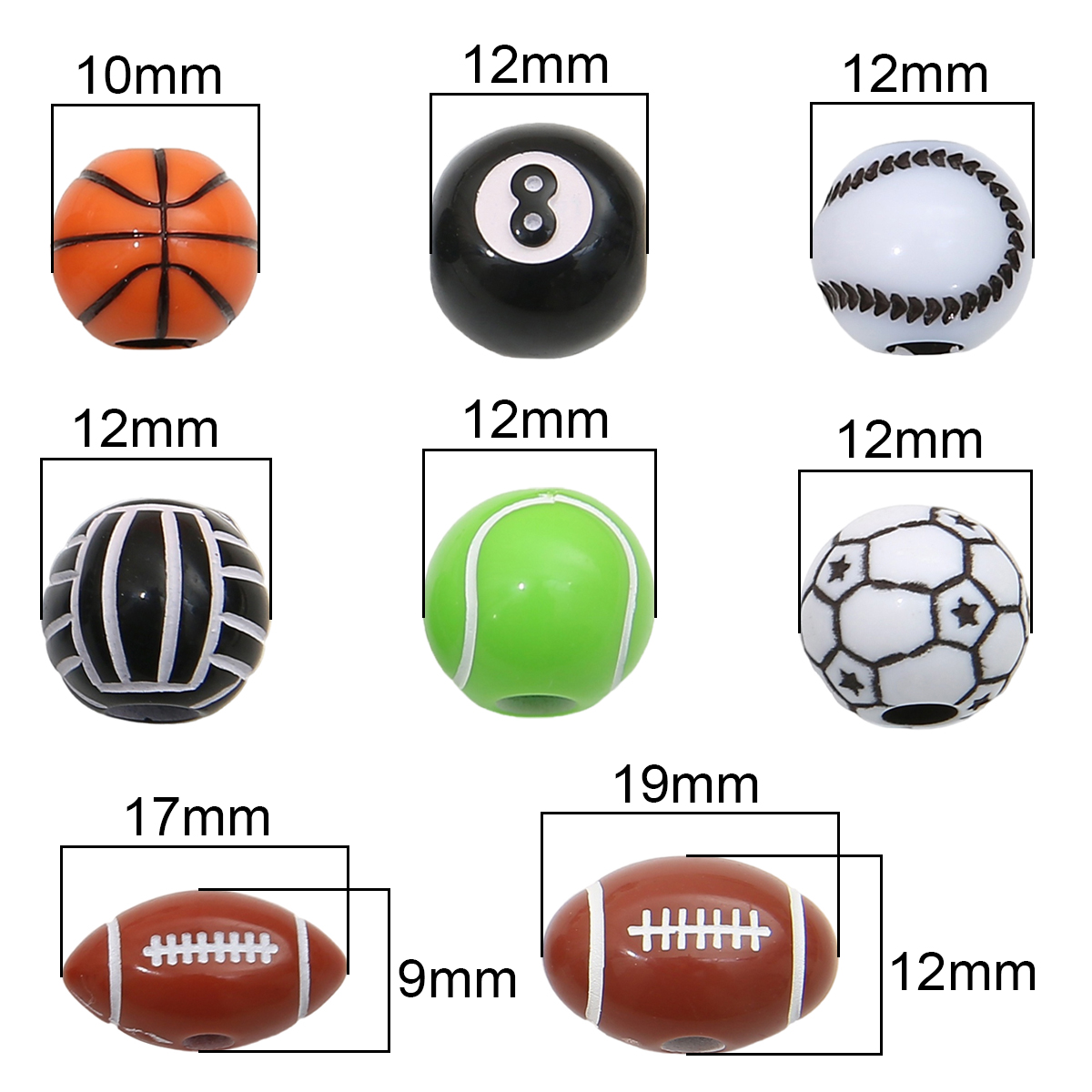 10/20/30Pcs Acrylic Ball Beads - Body Jewelry Unique ulasan dan harga