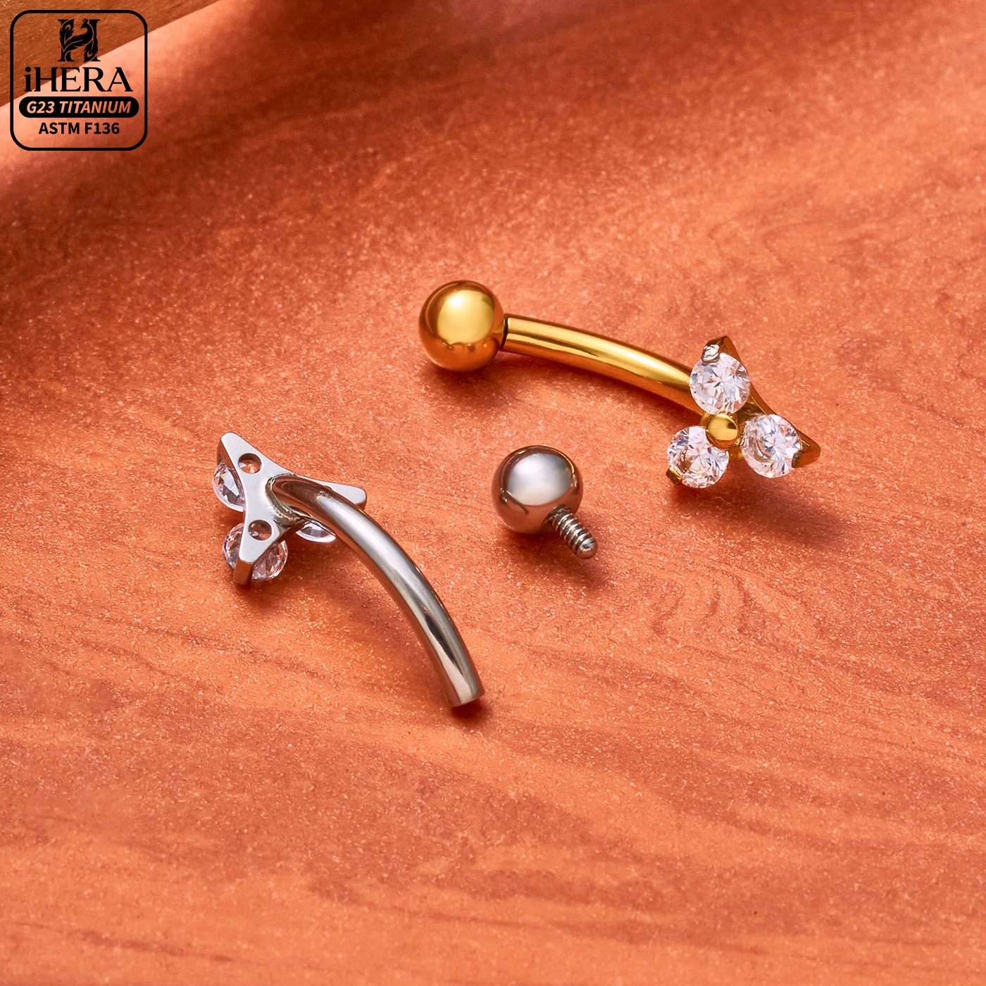 Screw Ball F136 Titanium Pierc - Body Jewelry Vertical Labret ulasan dan harga