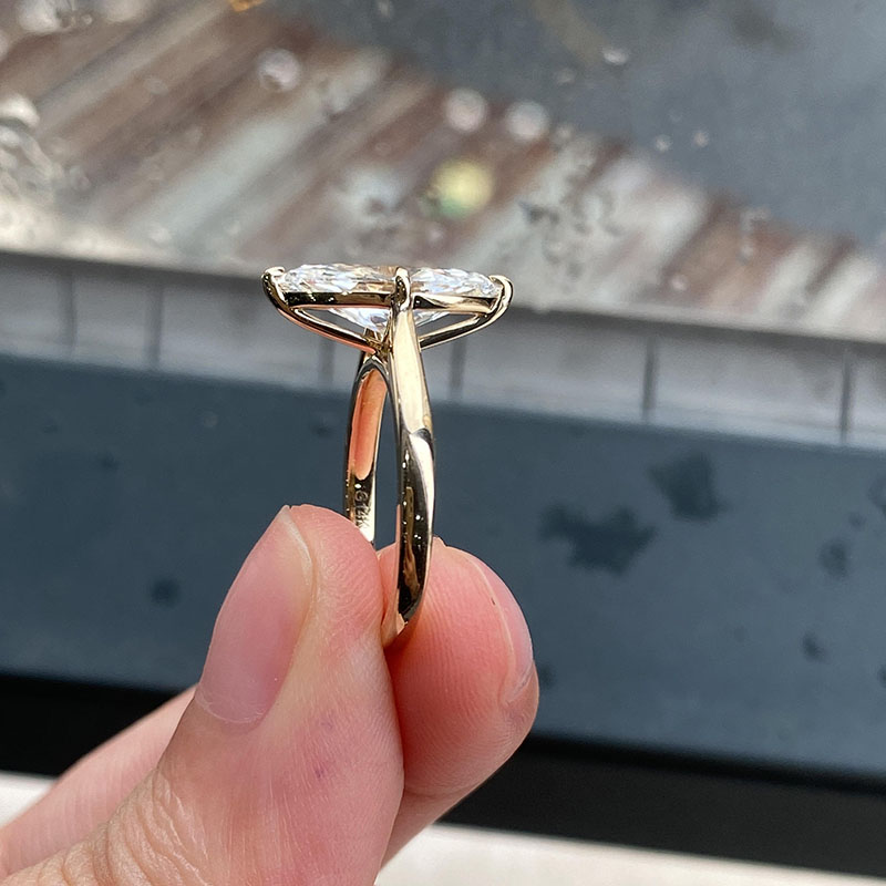 14K Yellow Gold Simple 2Ct EF/ - Body Jewelry Vch ulasan dan harga