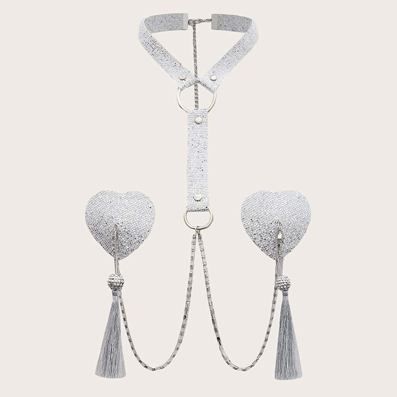 Western Fringe Pasties Chain w - Body Jewelry Nipple Chain ulasan dan harga