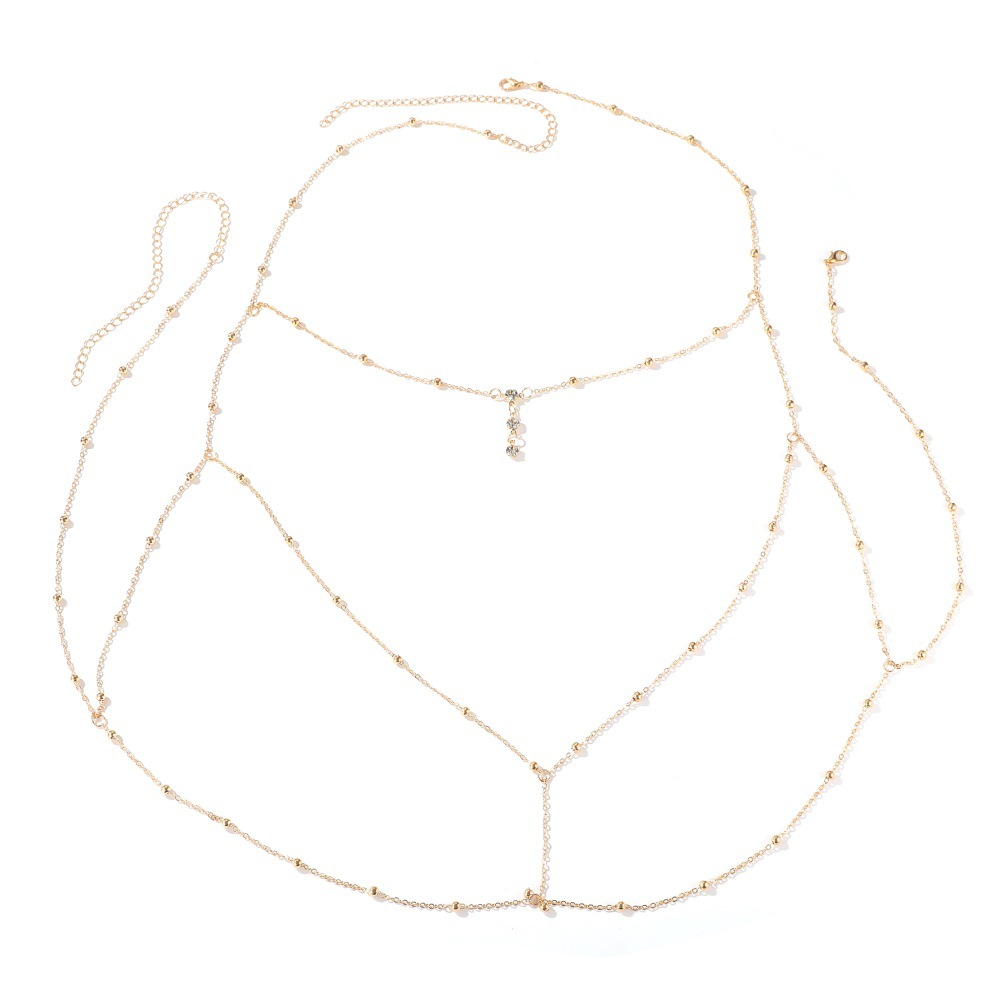 Sexy Crystal Chest Chain Harne - Body Jewelry Chest ulasan dan harga