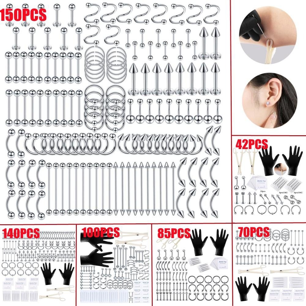 150/140/85/70/42Pcs Body Pierc - Body Jewelry Lip Ring ulasan dan harga