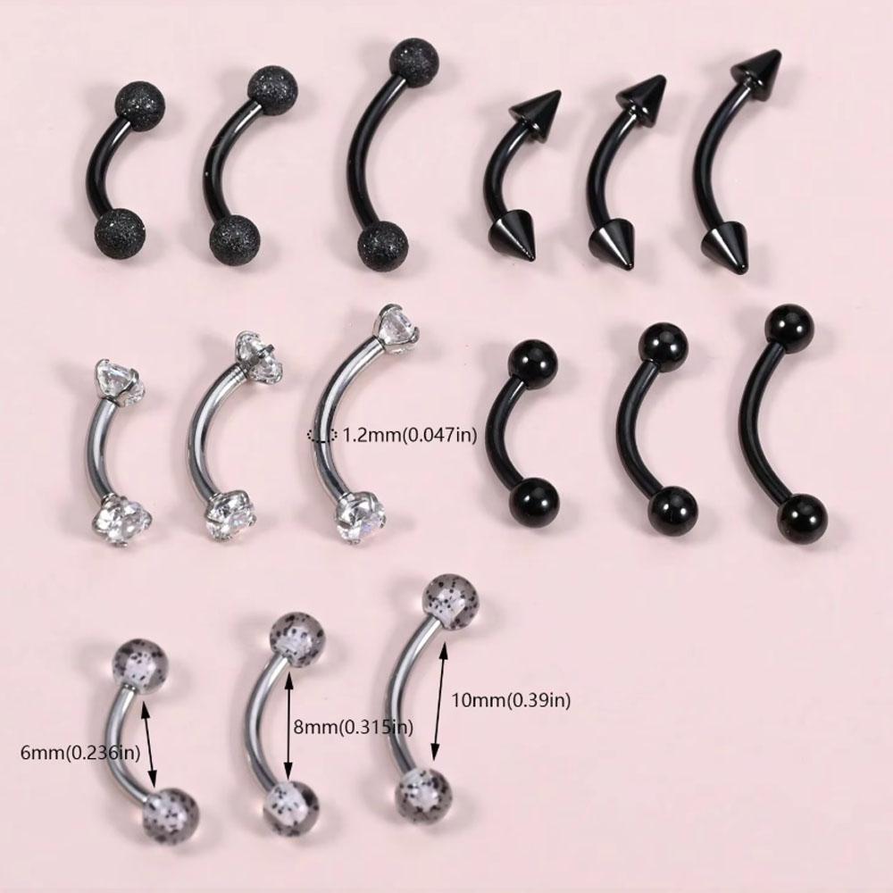 15Pcs Set 16g Piercing Jewelry - Body Jewelry Vertical Labret ulasan dan harga