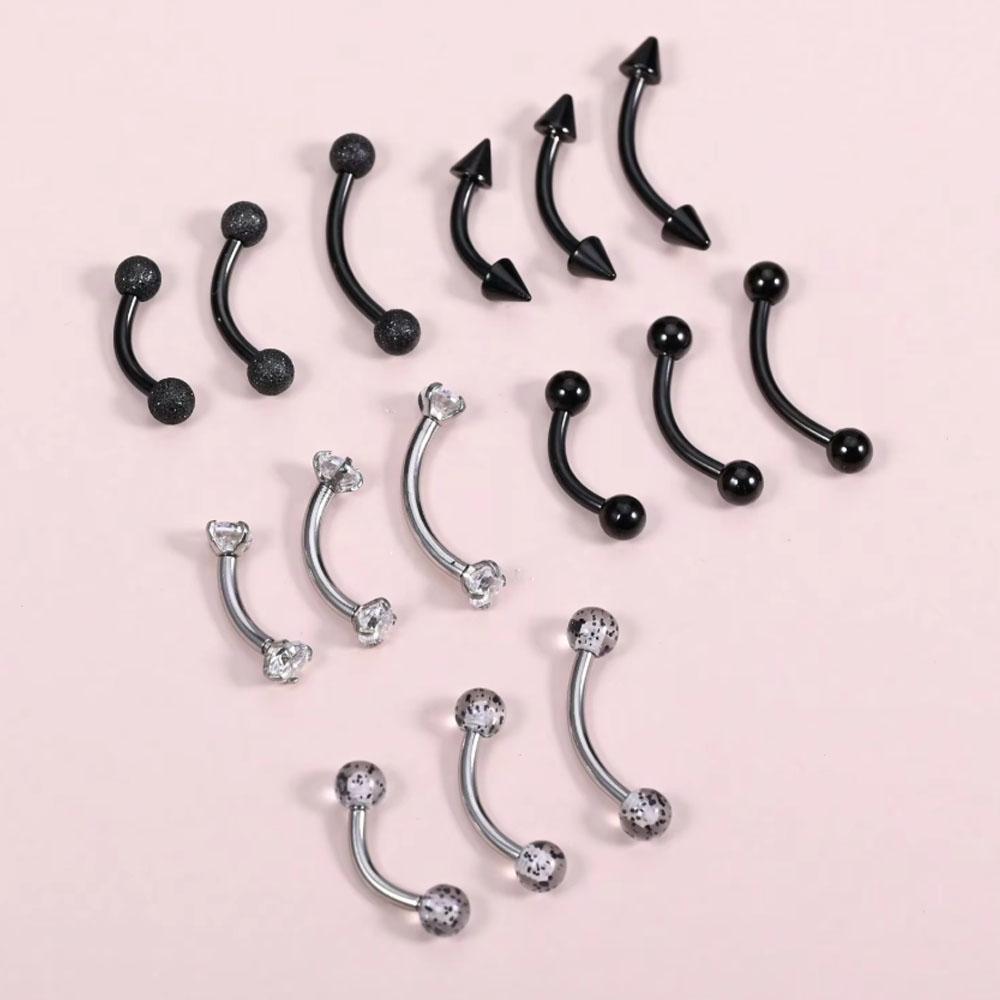 15Pcs Set 16g Piercing Jewelry - Body Jewelry Vertical Labret ulasan dan harga