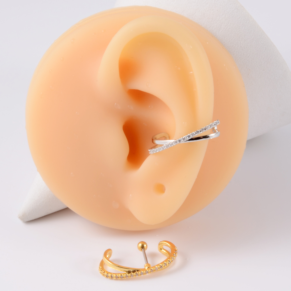 1PC 16G Ladies CZ Hoop Ear Stu - Conch Earring Hoop ulasan dan harga