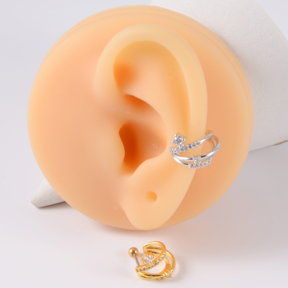 1PC 16G Ladies CZ Hoop Ear Stu - Conch Earring Hoop ulasan dan harga