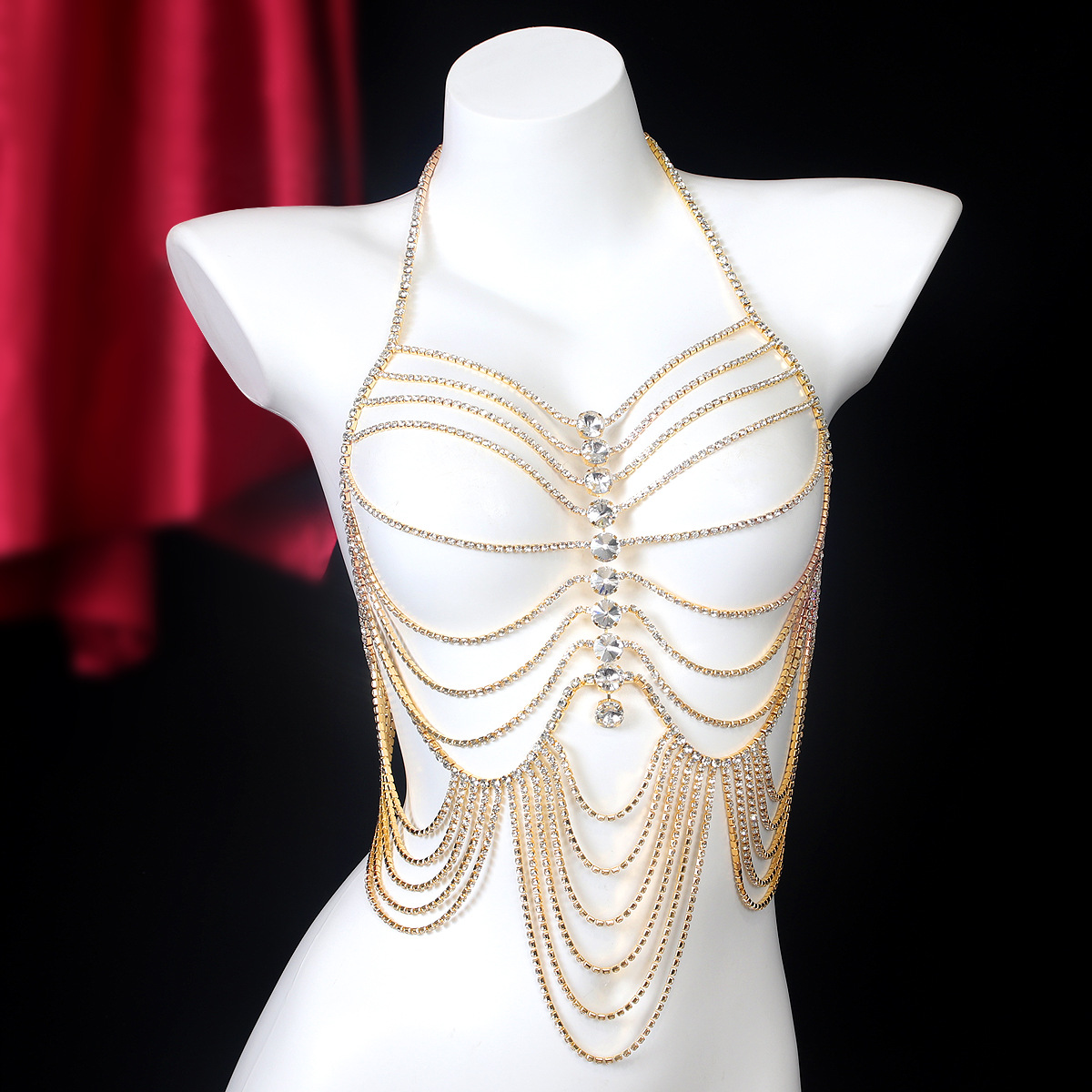 Luxurious Stripe Tassels Retro - Body Jewelry Chest ulasan dan harga