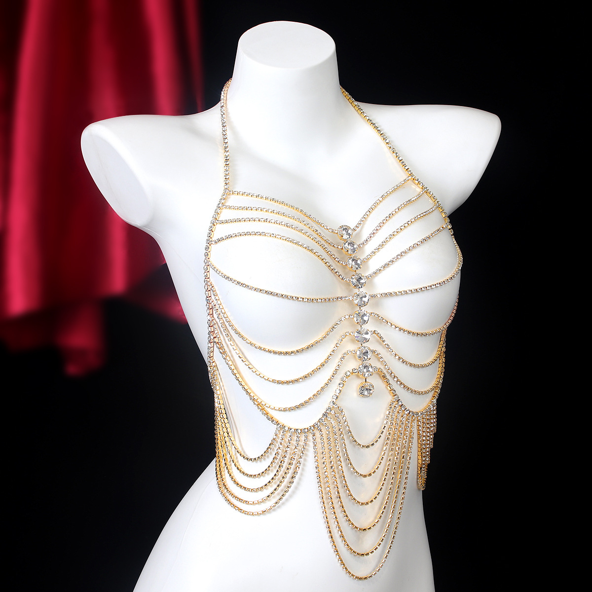 Luxurious Stripe Tassels Retro - Body Jewelry Chest ulasan dan harga