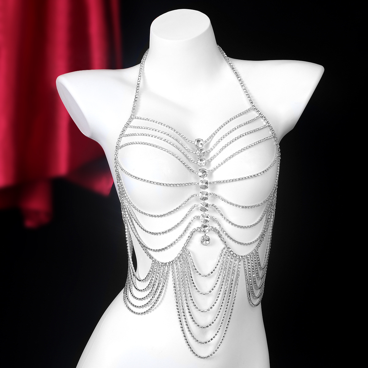 Luxurious Stripe Tassels Retro - Body Jewelry Chest ulasan dan harga