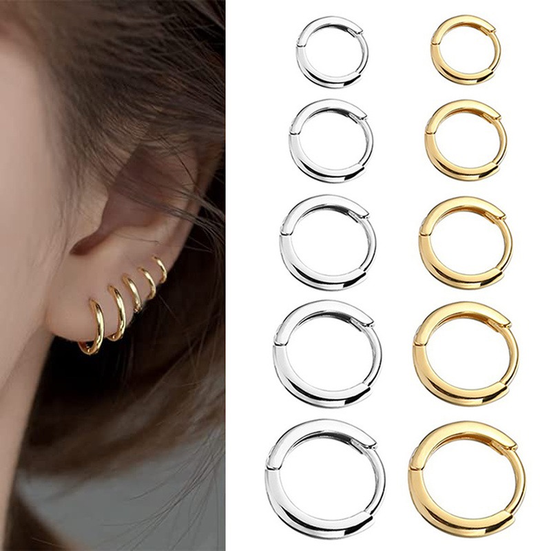 1Pair 316L Stainless Steel Sma - Conch Earring Hoop ulasan dan harga