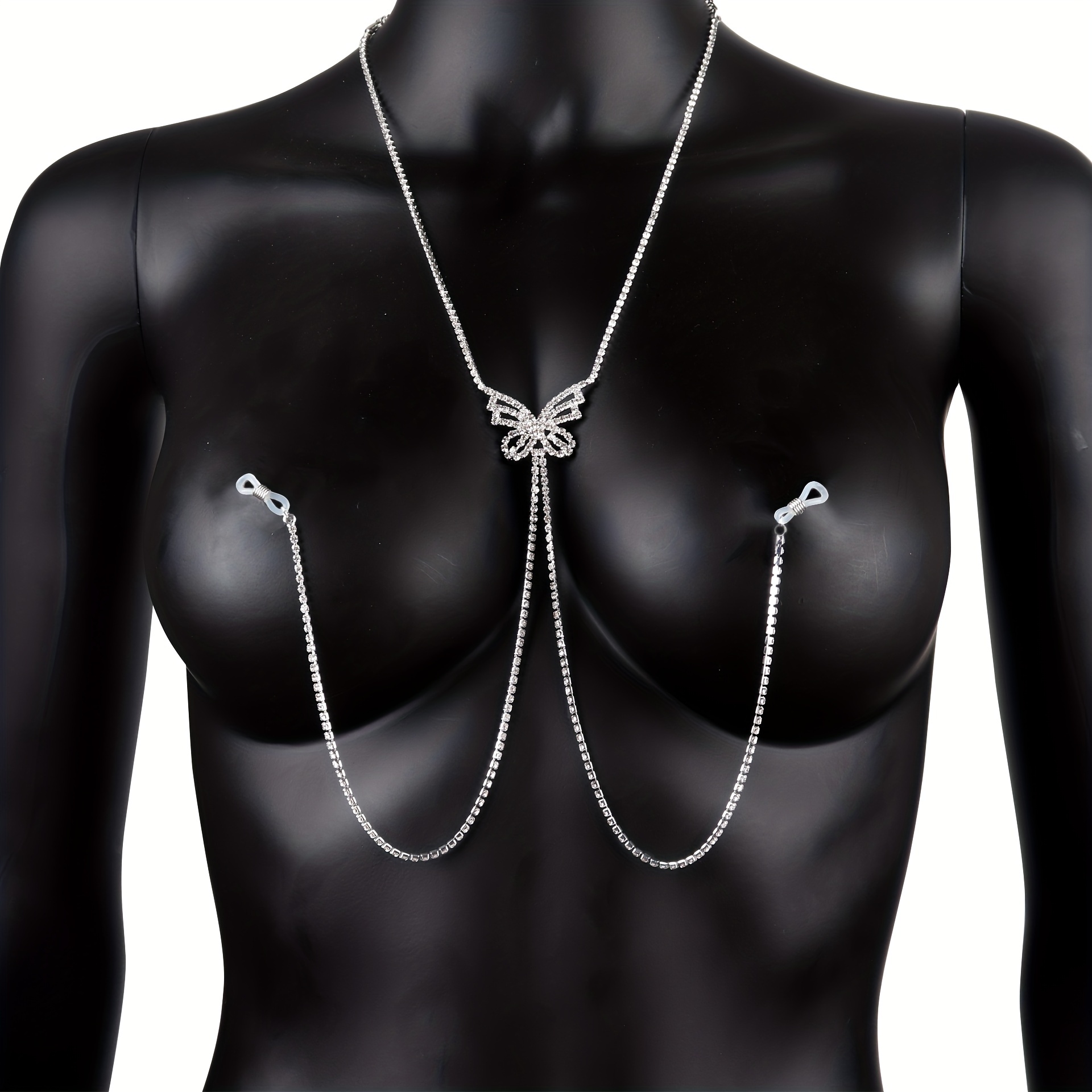 1 pc Tassel Butterfly Nipple C - Body Jewelry Nipple Chain ulasan dan harga