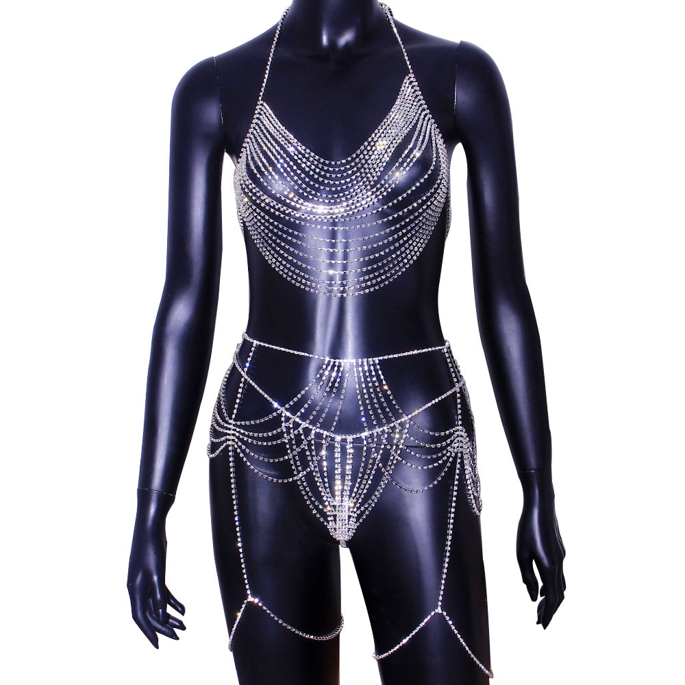 Sexy Body Chain Waist Chain Cr - Body Jewelry Chest ulasan dan harga