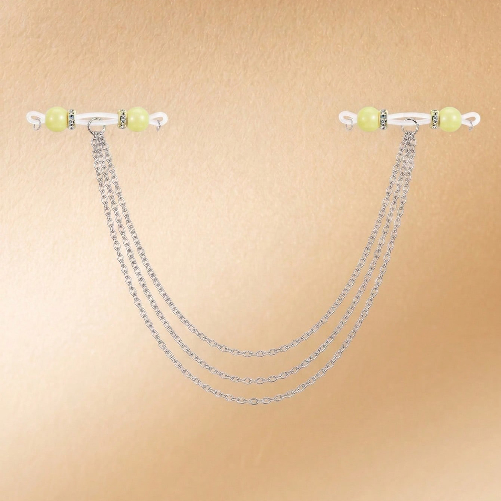 Women's Non-Piercing Nipple Ri - Body Jewelry Nipple Chain ulasan dan harga