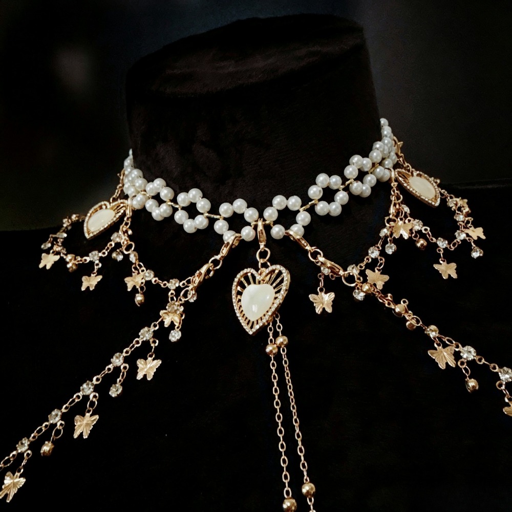 Pearl Choker Body Chain Rhines - Body Jewelry Nipple Chain ulasan dan harga