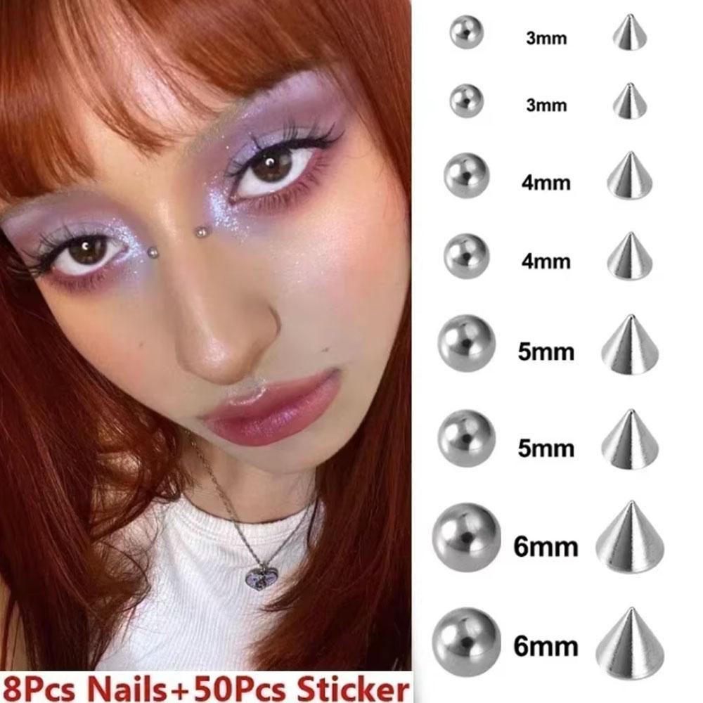 58-180pcs Set Non Piercing Lip - Body Jewelry Lip Ring ulasan dan harga