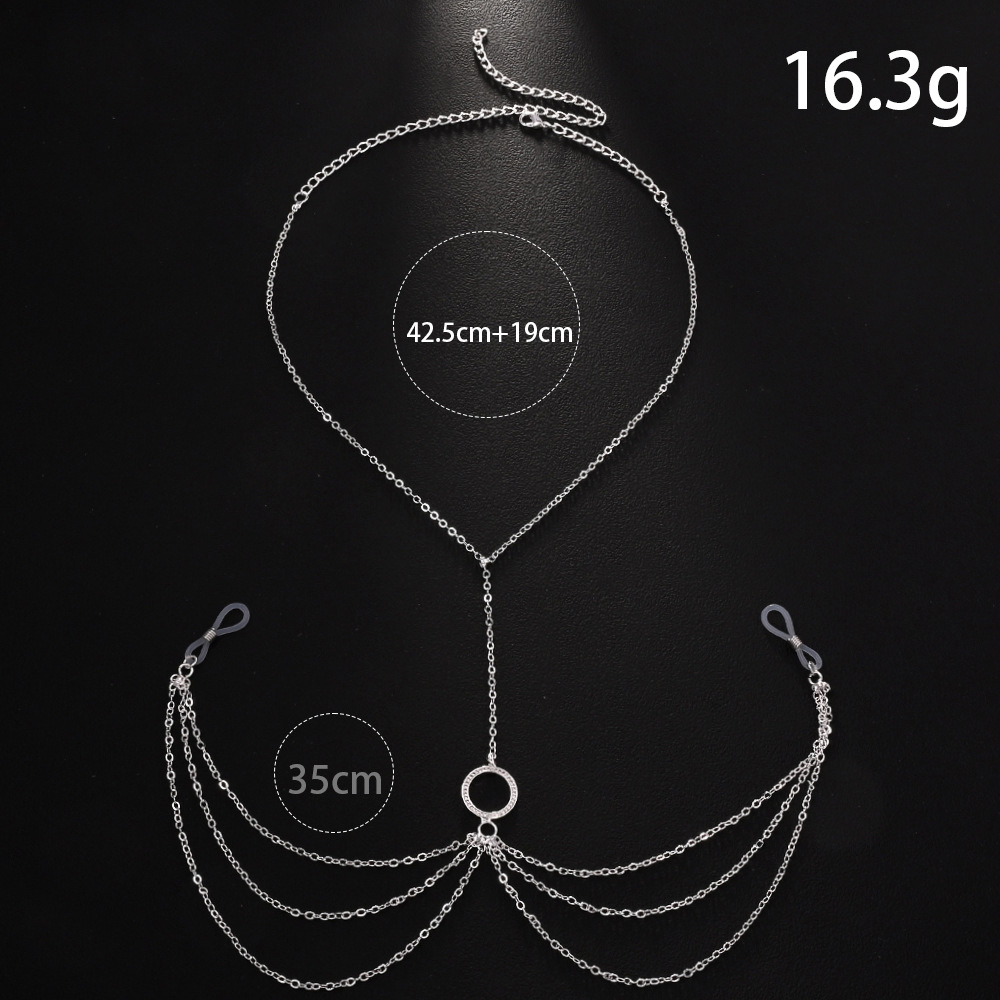 Hollow Round Nipple Chains Non - Body Jewelry Nipple Chain ulasan dan harga