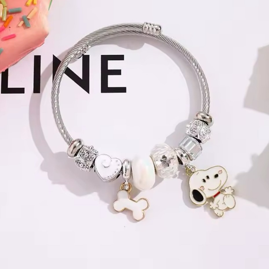 Cute Cartoon Snoopy Bone Heart - Body Jewelry Unique ulasan dan harga