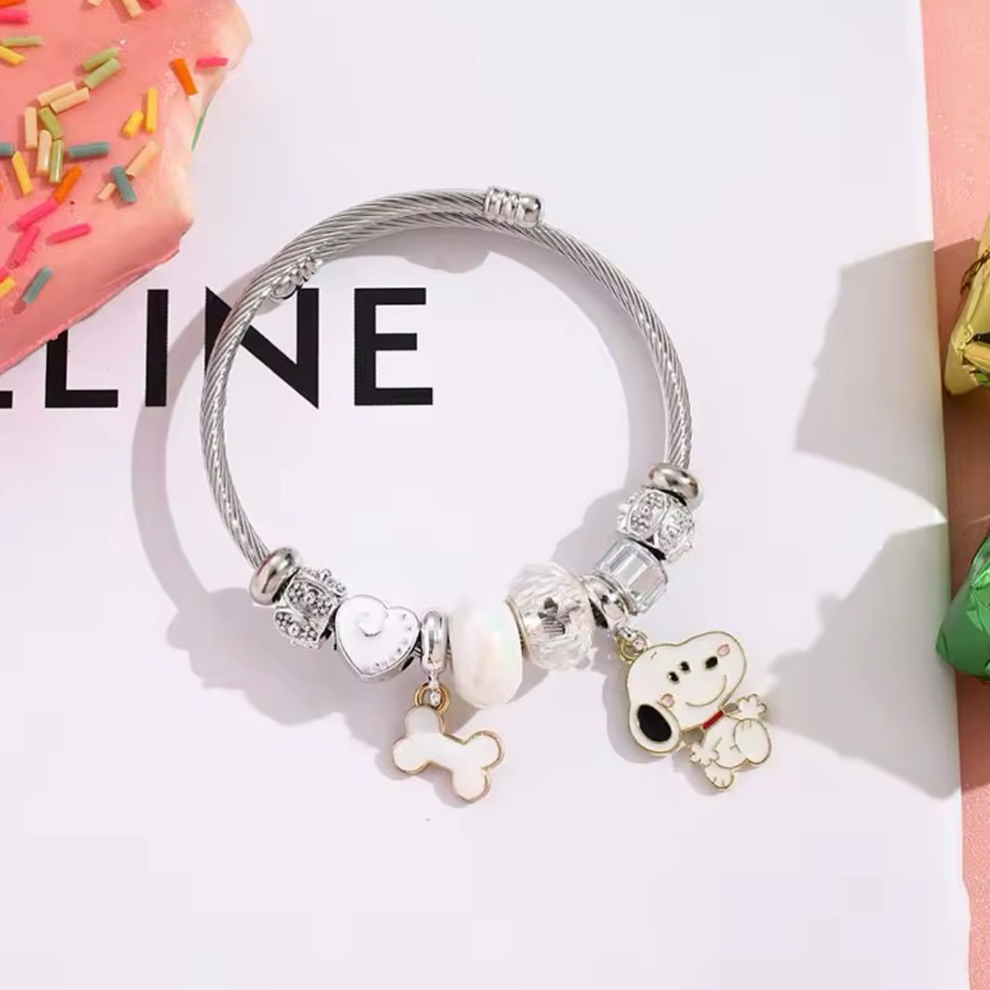 Cute Cartoon Snoopy Bone Heart - Body Jewelry Unique ulasan dan harga