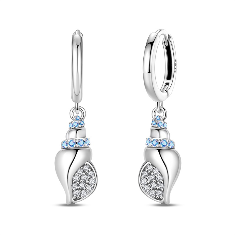 Women Earrings 925 Sterling Si - Conch Earring Hoop ulasan dan harga