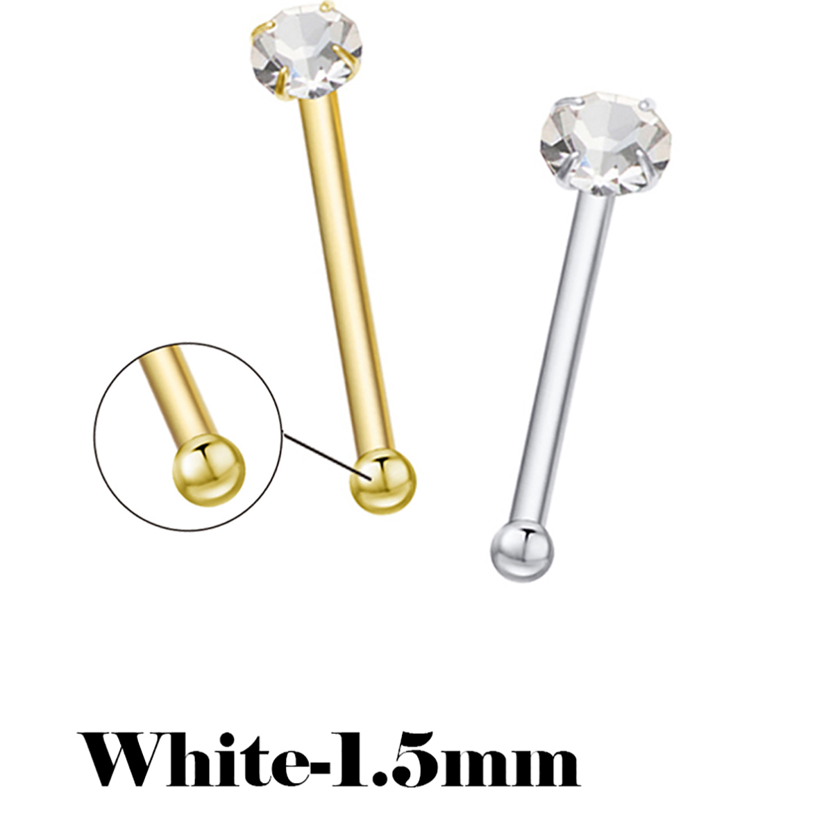 925 Sterling Silver Nose Studs - Body Jewelry La ulasan dan harga