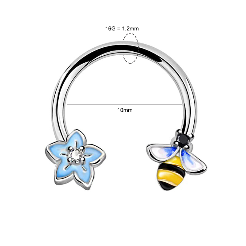 16G Septum Ring Daith Piercing - Conch Earring Hoop ulasan dan harga