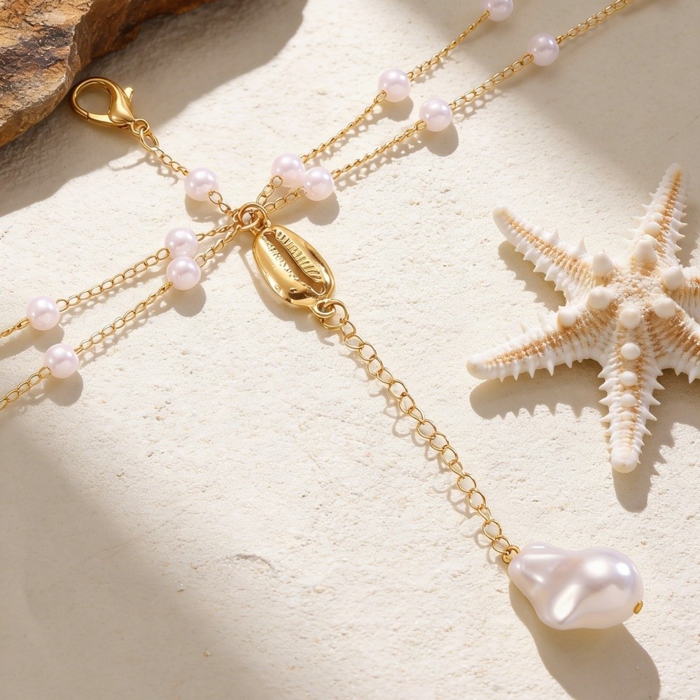 Fashion Alloy Starfish Body Ch - Body Jewelry Chest ulasan dan harga