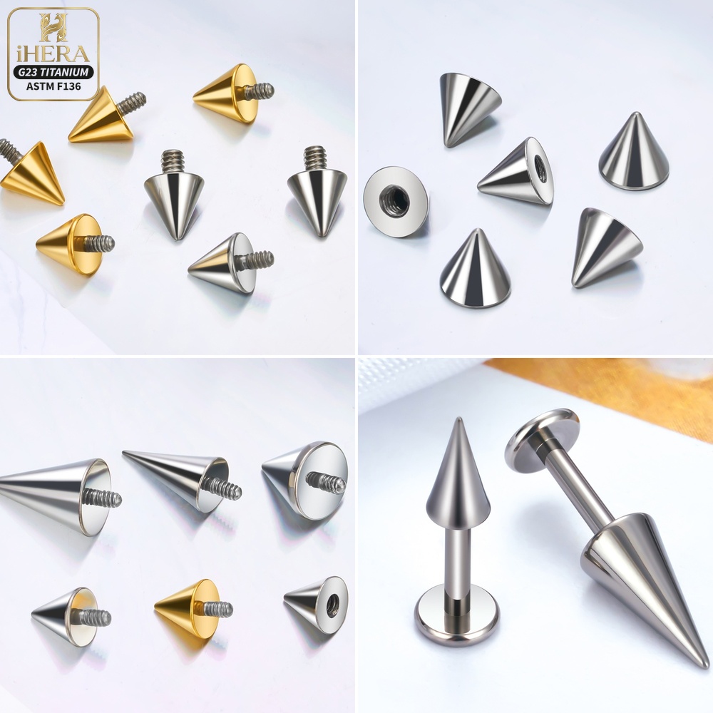 Titanium Ball Cone Replacement - Body Jewelry Vertical Labret ulasan dan harga