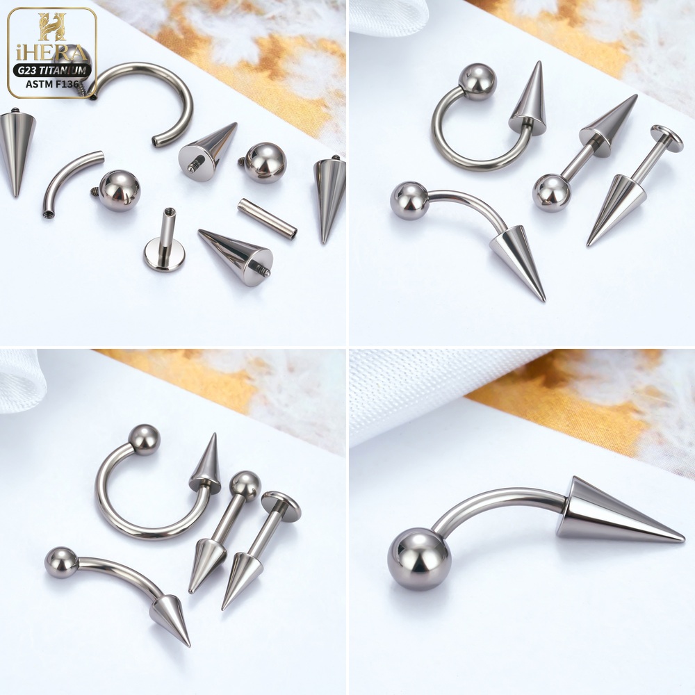 Titanium Ball Cone Replacement - Body Jewelry Vertical Labret ulasan dan harga