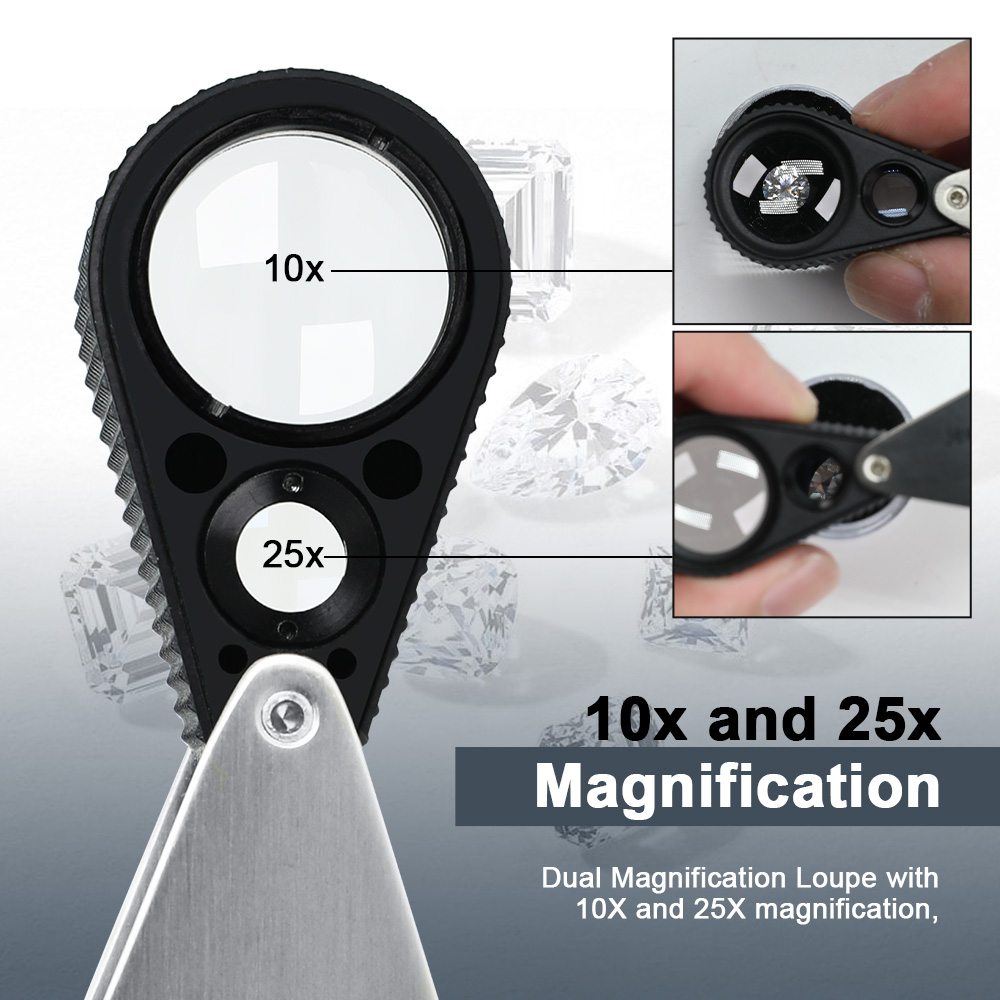 Dual 10X 25X Jewelry Loupe - S - Body Jewelry Repair ulasan dan harga