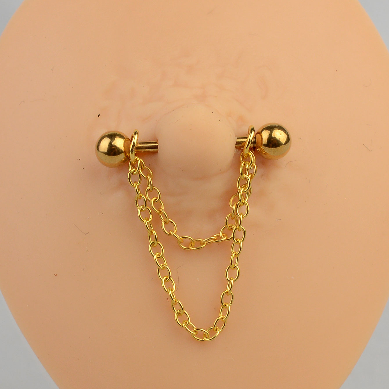 14G Black Punk Nipple Piercing - Body Jewelry Nipple Chain ulasan dan harga