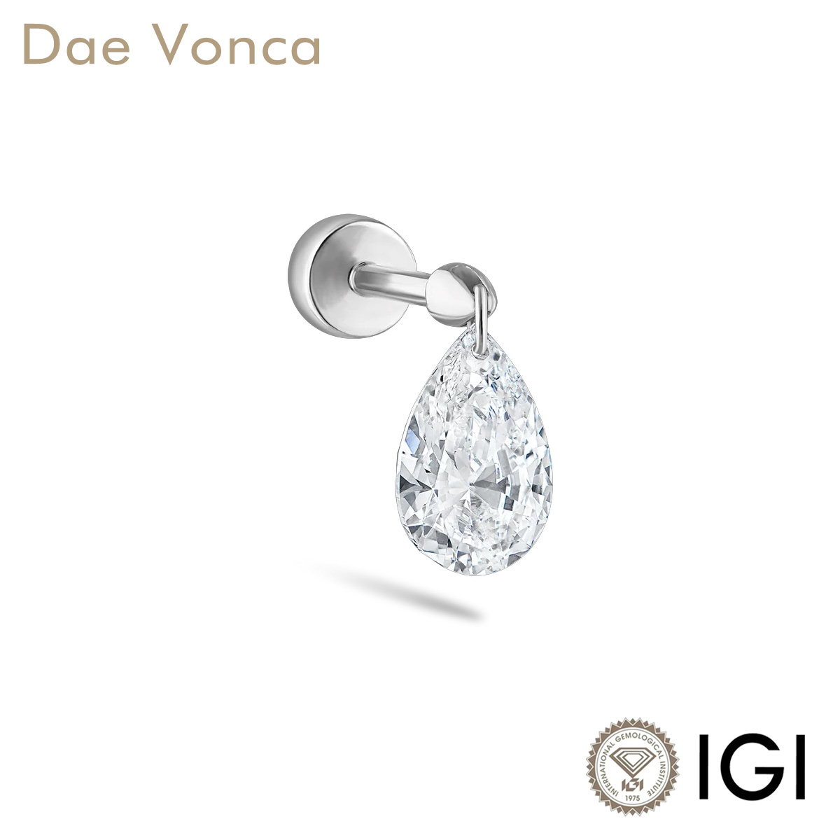 Floating Pear Cut Lab Diamonds - Body Jewelry Vch ulasan dan harga
