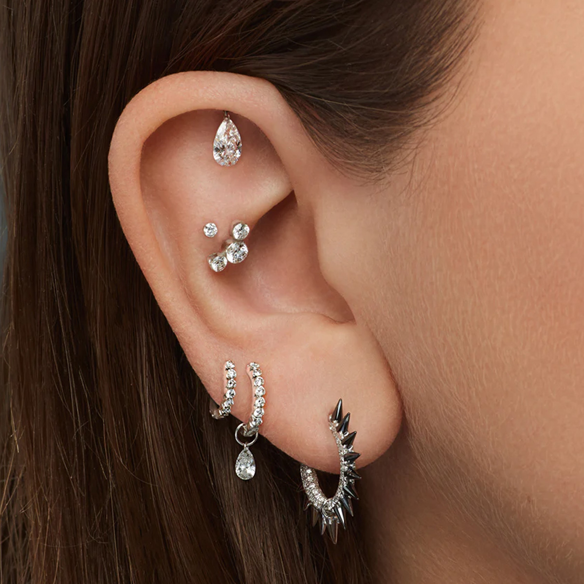Floating Pear Cut Lab Diamonds - Body Jewelry Vch ulasan dan harga