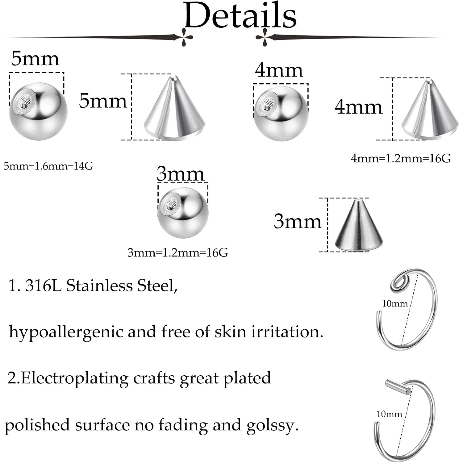 Drperfect Fake Eyebrow Ring Fa - Body Jewelry Lip Ring ulasan dan harga