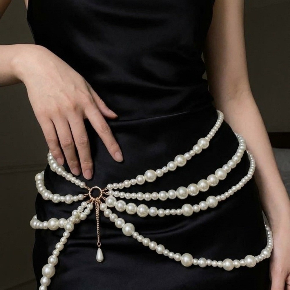 Unique Golden Pearl Waist Chai - Body Jewelry Unique ulasan dan harga